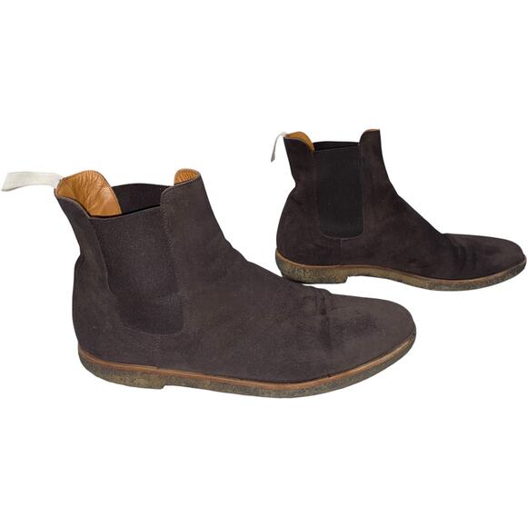 Common Projects Chocolate Brown Nubuck Chelsea Boots     Size: EU 44 /US 11 - Picture 3 of 9